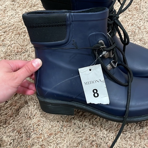 Merona navy blue rain boots - Picture 3 of 4